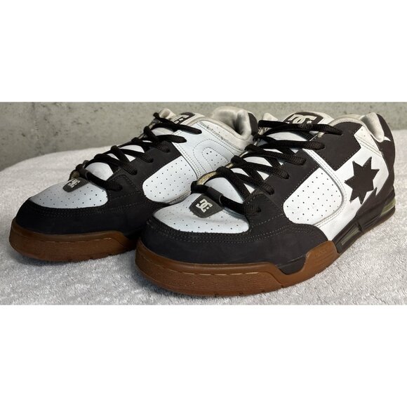 2006 DC Command DGT Brown And White Skate Shoes Mens Size 13 RARE 2000s VTG main image 4